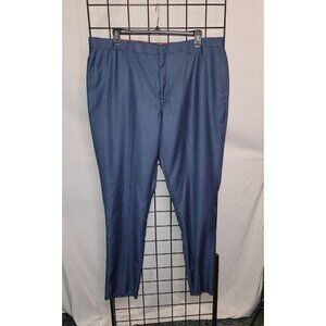 Mens Size 45R X44 Vinci Philosophy Blue Dress Pants Pockets